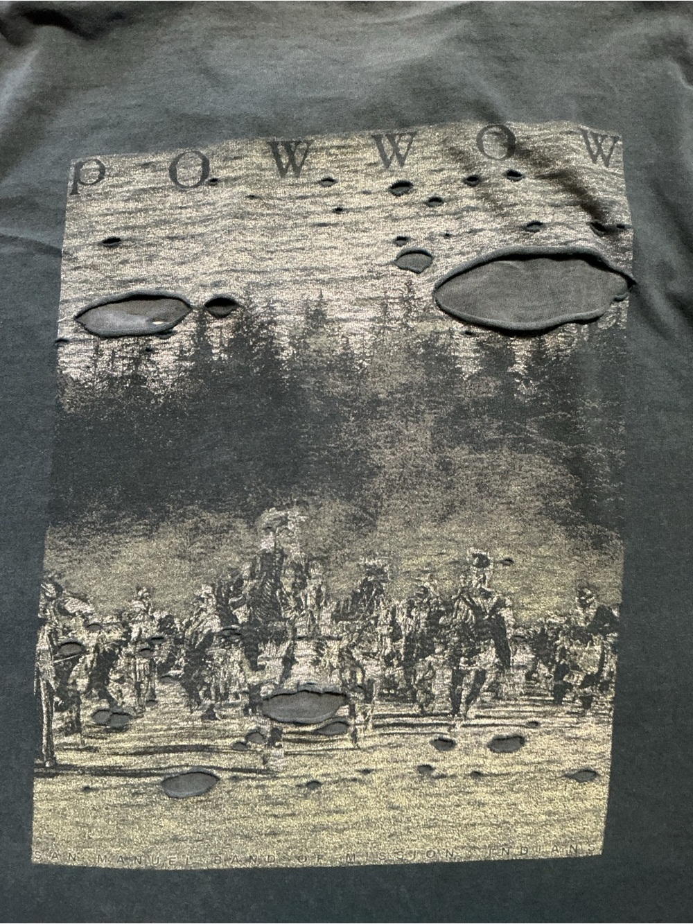 VTG San Manuel Band Of Mission Indians Yuhaaviatam Native Graphic S/S T-Shirt